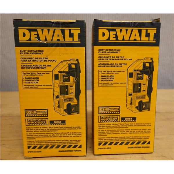 Qty 2 DeWalt DWH302DH Dust Extraction Filter Assembly New in Box