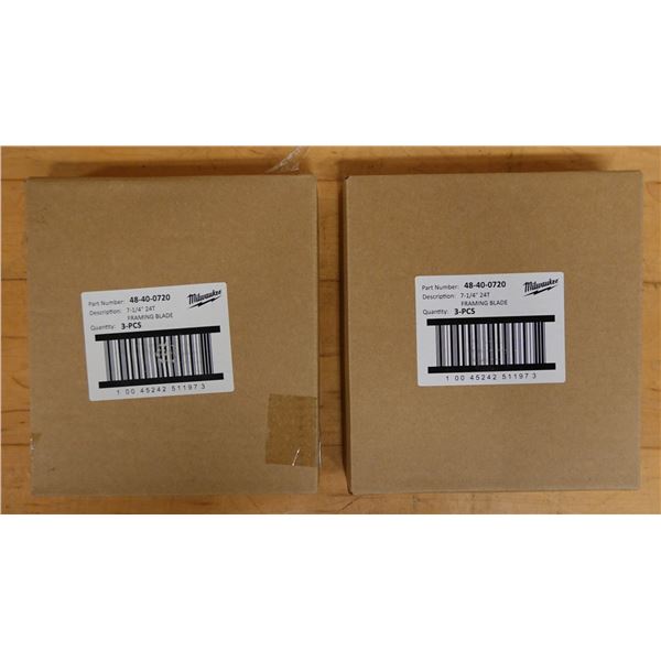 Qty 2 Boxes Milwaukee 48-40-0720 Framing Blades (3-pcs/box) New