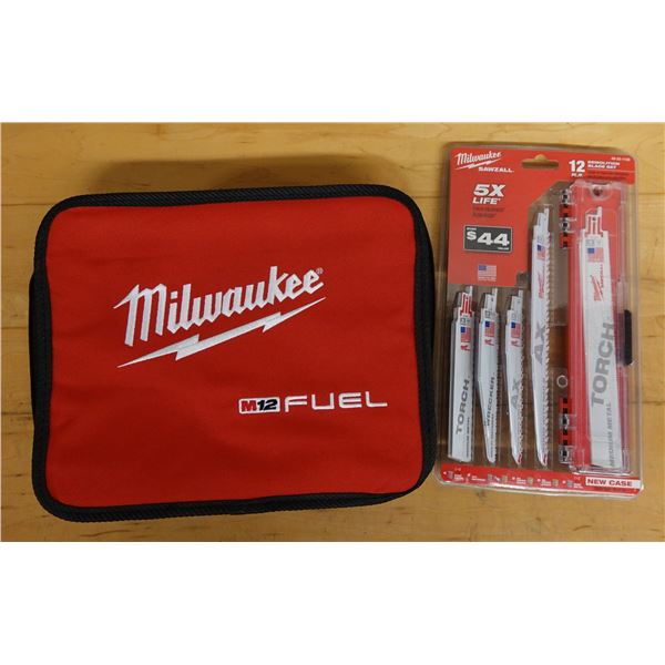 Milwaukee 49-22-1129 Sawzall Demolition 12-pc Blade Set & Zipper Carry Bag New