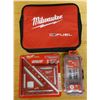 Image 1 : Milwaukee MLSQ070P Rafter/Trim Square, 48-32-4403 Impact Driver Bit Set & Zipper Carry Bag New