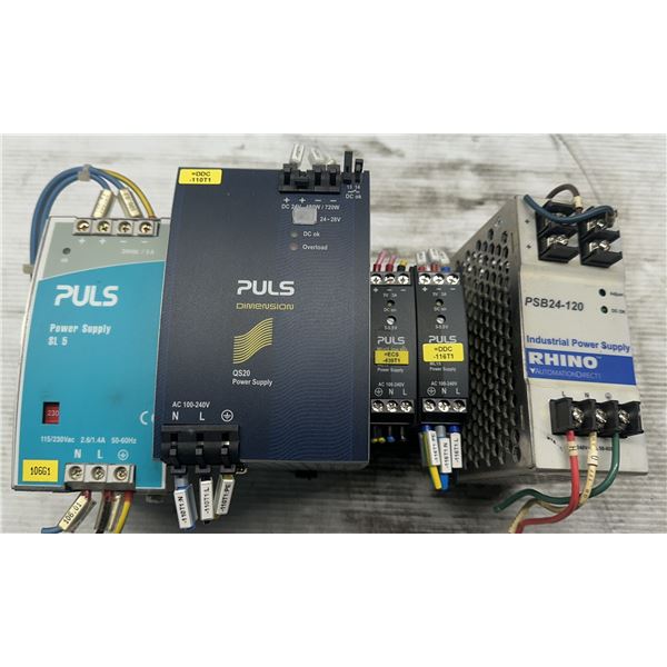 Lot of (5) Puls & Rhino Power Supplies