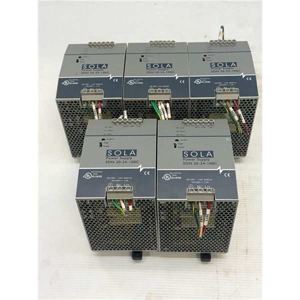 (5) Sola #SDN 20-24-100C Power Supplies