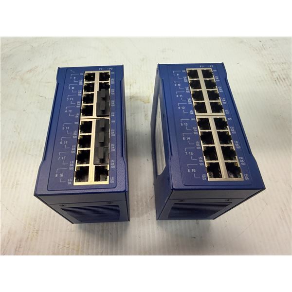 (2) Hirschmann #SPIDER II 16TX EEC Rail Switches