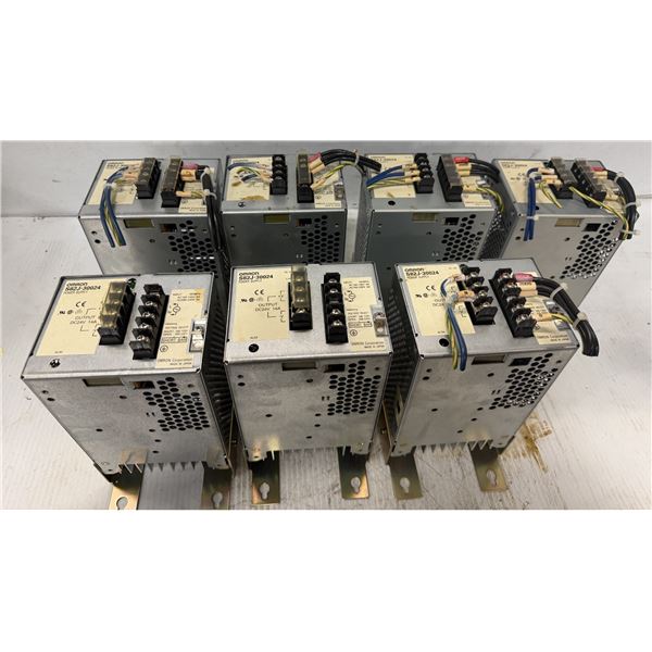 Lot of (7) Omron #S82J-30024 Power Supplies