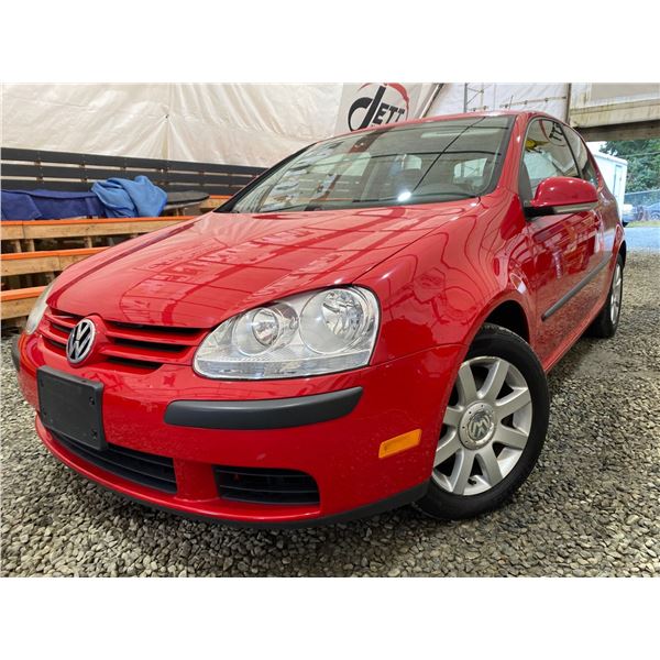 PARKSVILLE - 2007 VOLKSWAGEN RABBIT RED  127268 KMS - D184984