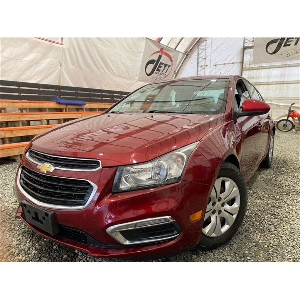 PARKSVILLE - 2016 CHEVROLET CRUZE LIMITED RED 227969 KMS - D102677