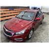 Image 4 : PARKSVILLE - 2016 CHEVROLET CRUZE LIMITED RED 227969 KMS - D102677