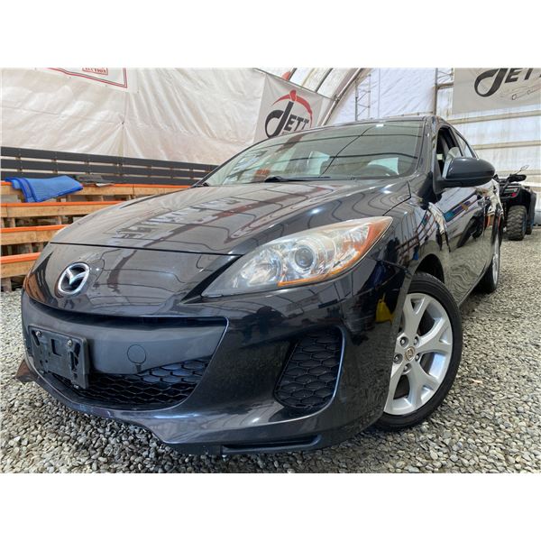 PARKSVILLE - 2012 MAZDA MAZDA3 BLACK 220758 KMS - D557631