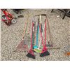 Image 1 : 625 -- RAKES, PICK AXE, 2 PRY BARS AND MORE