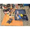 Image 1 : 629 -- DRILL, VISE, TIRE CHAINS AND VARIOUS NAILS AND SCREWS