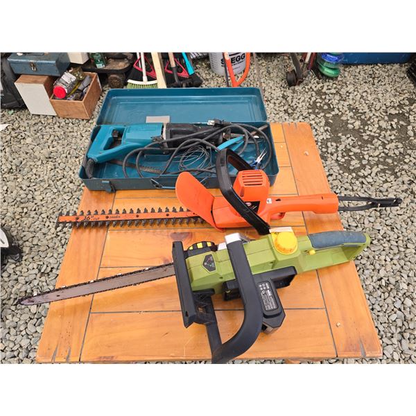 631 -- ELECTRIC CHAINSAW, HEDGE TRIMMER AND RECIP SAW