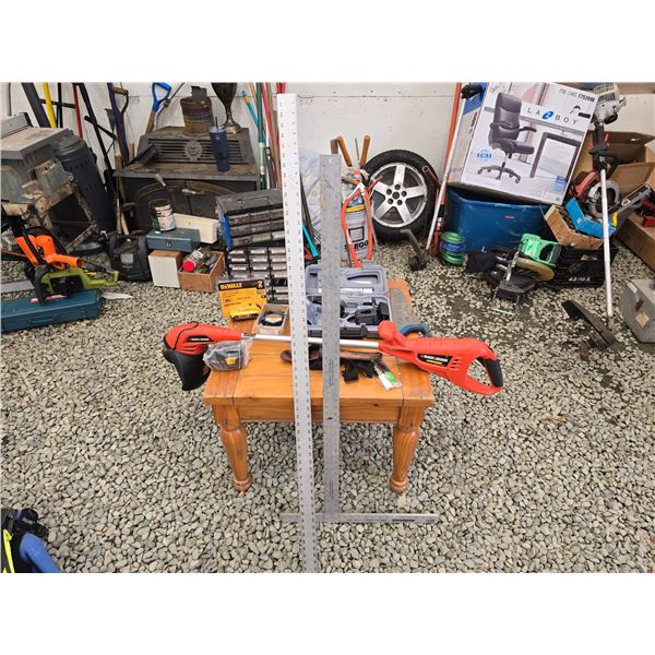 635 -- DREMMEL SAW, NEW DEWALT BATTERY, WEEDWACKER AND MORE