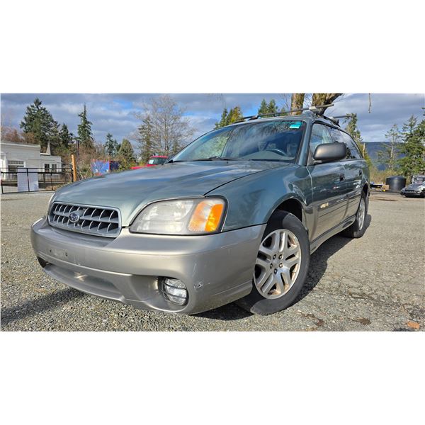 DUNCAN - 2003 SUBARU  OUTBACK  GREEN 213550 KMS - J606310
