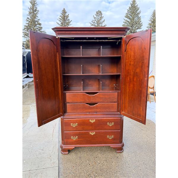 ETHAN ALLEN GEORGIAN COURT CHERRY ARMOIRE