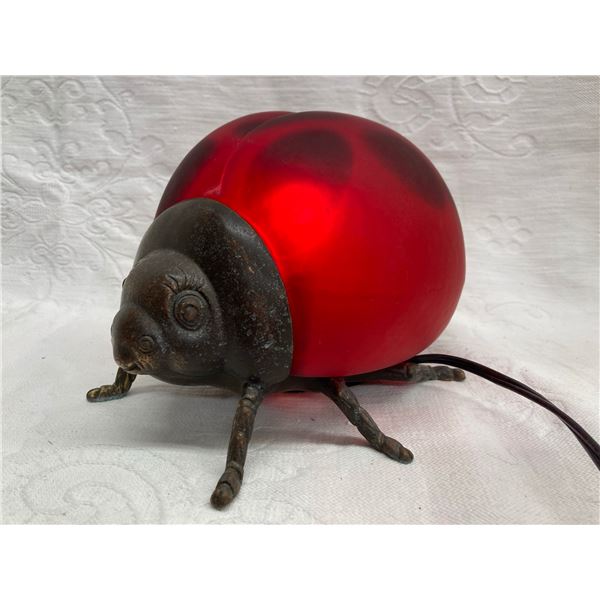 VINTAGE TIN CHI LADYBUG LAMP