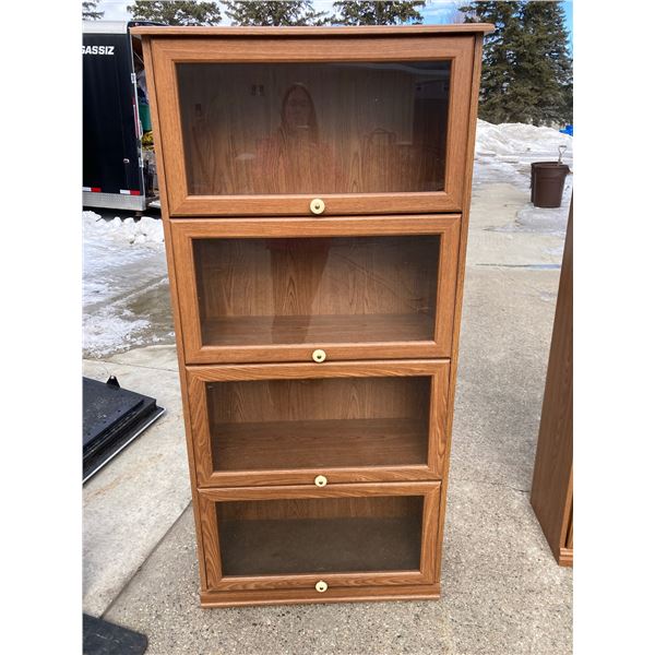 FOUR-TIER BARRISTER-STYLE BOOKCASE - MATCHES BOOKCASE IN LOT 7