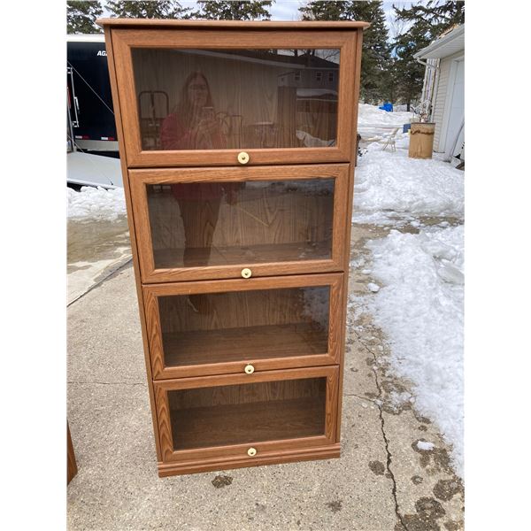 FOUR-TIER BARRISTER-STYLE BOOKCASE - MATCHES BOOKCASE IN LOT 6