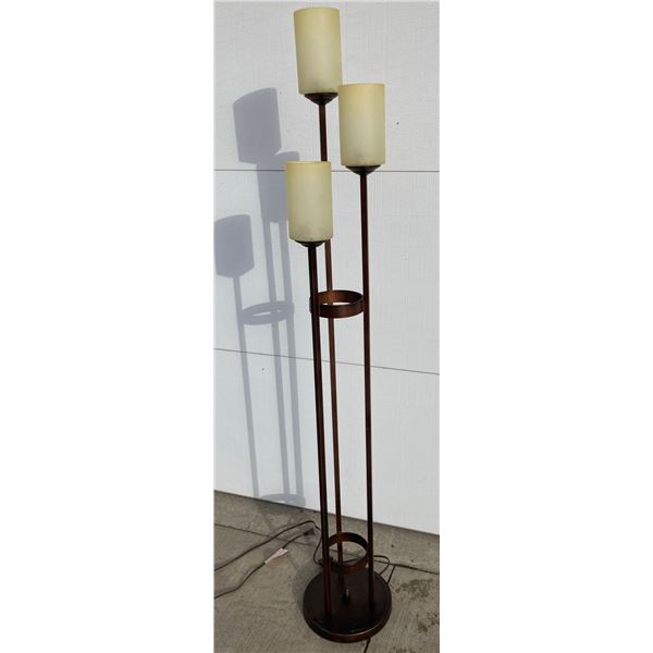 THREE-HEAD FLOOR LAMP WITH GLASS SHADES