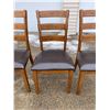 Image 10 : LADDERBACK DINING CHAIRS WITH UPHOLSTERED SEATS, LOT OF 6