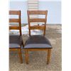 Image 12 : LADDERBACK DINING CHAIRS WITH UPHOLSTERED SEATS, LOT OF 6