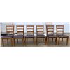 Image 1 : LADDERBACK DINING CHAIRS WITH UPHOLSTERED SEATS, LOT OF 6