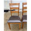 Image 2 : LADDERBACK DINING CHAIRS WITH UPHOLSTERED SEATS, LOT OF 6