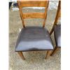 Image 3 : LADDERBACK DINING CHAIRS WITH UPHOLSTERED SEATS, LOT OF 6