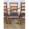 Image 4 : LADDERBACK DINING CHAIRS WITH UPHOLSTERED SEATS, LOT OF 6