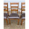 Image 6 : LADDERBACK DINING CHAIRS WITH UPHOLSTERED SEATS, LOT OF 6