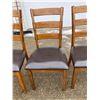 Image 8 : LADDERBACK DINING CHAIRS WITH UPHOLSTERED SEATS, LOT OF 6