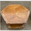 Image 11 : VINTAGE HEXAGONAL COFFEE TABLE AND TWO STORAGE END TABLES - MID-CENTURY MODERN