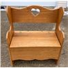 Image 1 : SOLID WOOD STORAGE BENCH