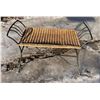 Image 1 : VINTAGE WROUGHT IRON AND WICKER BENCH