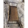 Image 2 : VINTAGE WROUGHT IRON AND WICKER BENCH