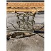 Image 3 : VINTAGE WROUGHT IRON AND WICKER BENCH