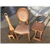 Image 1 : LOUIS XVI STYLE CHAIR, AN SOFA SERVER TABLE, AND A WOODEN STEP STOOL WITH A HANDLE