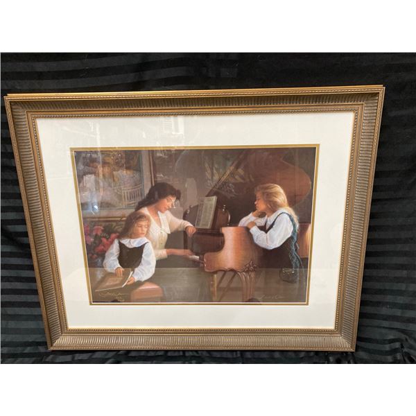 FRAMED ART PRINT TITLED "EVENING CALM" BY ARTIST ROBERT OLSON