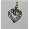 Image 1 : 1.00 Carat Total Wgt Diamond Heart Pendant w/chain