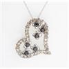 Image 1 : 1.3ctw Dia & Sapphire Heart Pend. w/ Chain in 10KW
