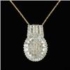Image 1 : 5ctw Lab Pink Sapphire & Diamond Pendant