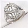 Image 1 : 1 ctw Diamond 10K White Gold "$" Ring