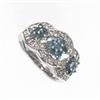 Image 1 : 1.5 ctw Blue & White Diamond White Gold Ring