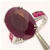 Image 1 : 6 ct. Genuine Ruby Ring in White Gold