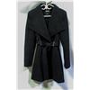 Image 1 : DKNY LADIES SZ M BLACK WAIST TIE FALL COAT (NEEDS-