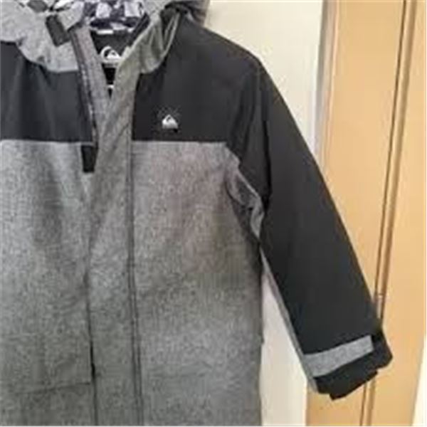 NEW QUIKSILVER BOYS PARKA GREY LARGE