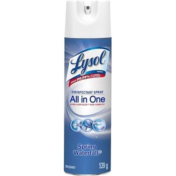2 X 539G LYSOL DISINFECTANT SPRAY SPRING WATERFALL