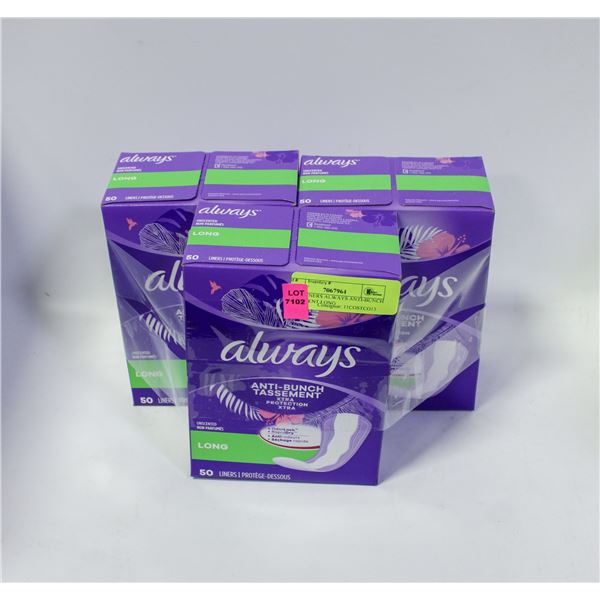 3 X 50 LINERS ALWAYS ANTI-BUNCH TASSEMENT LONG