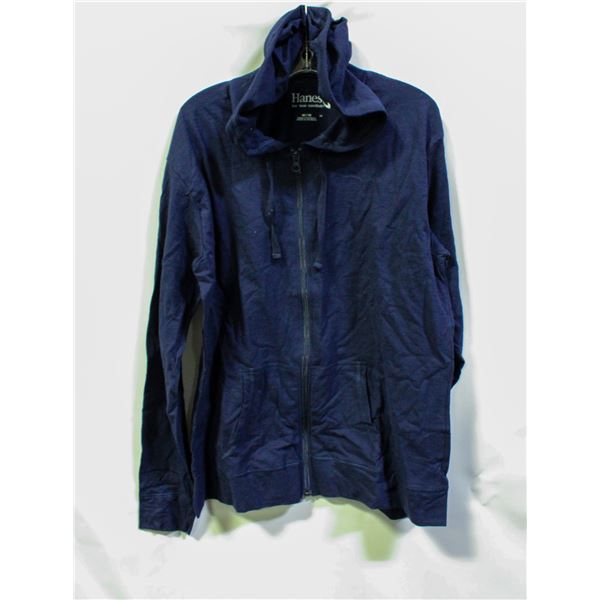 HANES MEDIUM DARK BLUE ZIP HOODIE
