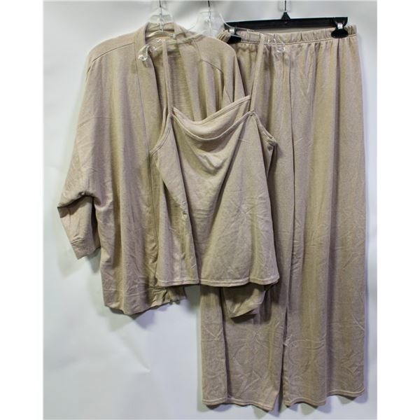 NEW 3PC LEMON BEIGE WOMENS CLOTHES SET