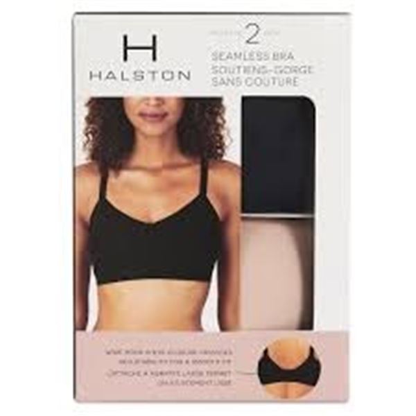 NEW 2PK HALSTON SEAMLESS BRA MEDIUM